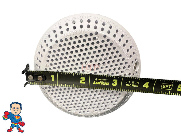 Suction Assembly, WW, 3-1/2" Hi-Flow, 2-3/8"hole size,1-1/2"s,White ,w/o Vac Brk