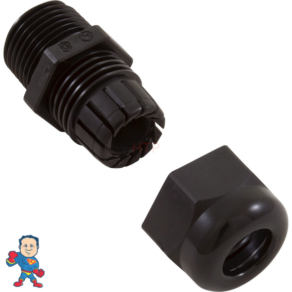 Strain Relief, Heyco, 1/2mpt x 3/8", Temp Sensor