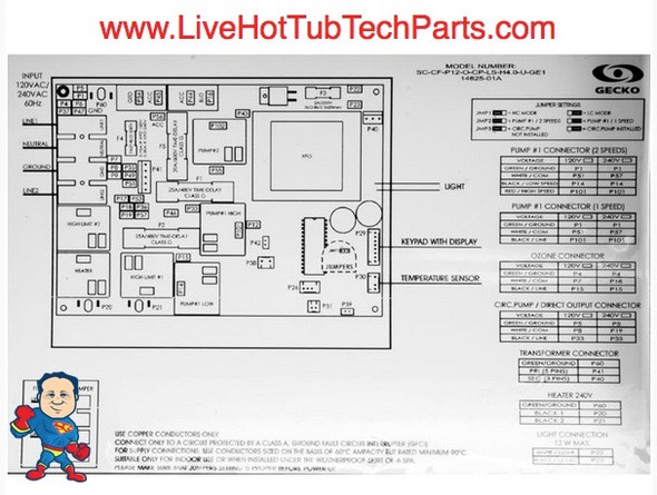 Ths is a Direct Retrofit controller for a Gecko SSPA System this pack will run (1) 2 Speed pump, an Ozonator and a light only. This pack has a standard length heater tube which measures 15" long. It comes with a TSC-9/K-9 Mini Oval Topside that measures 4" x 2 1/2".