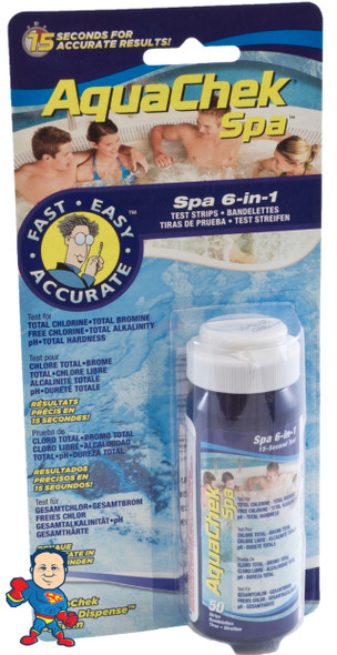 Test Strips, AquaChek Spa, 6-in-1 Test Strips (50 strips)