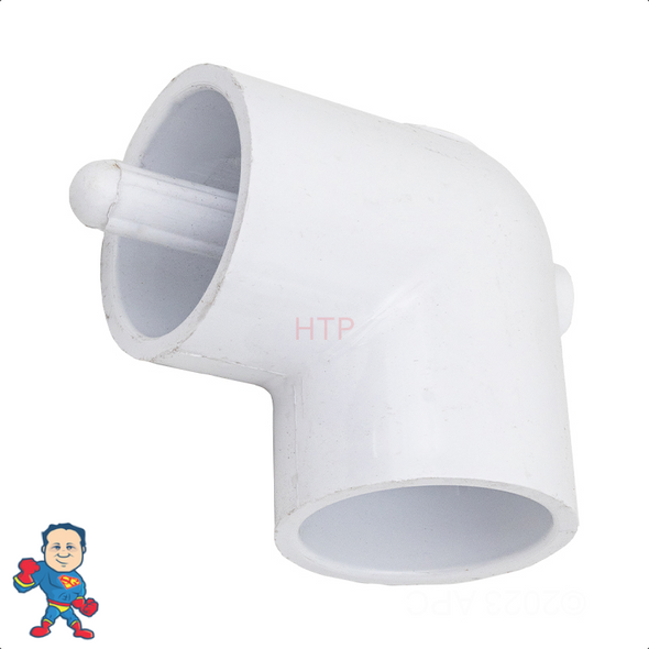 90 Elbow, 1-1/2"s x 1-1/2"s, w/Thermowell