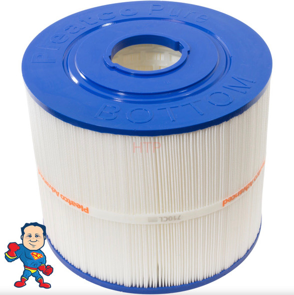 Vita Spa Filter, Cartridge, 50sqft, 1-7/8"ot, 2-3/8"ob w/slot, 8-1/2", 7-1/4"