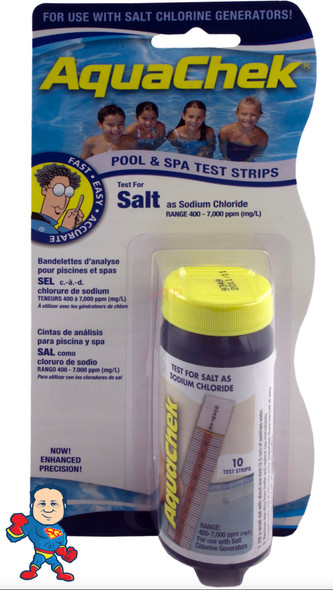 Test Strips, AquaChek White, Sodium Chloride Salt, 10 ct
