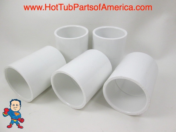 5X Hot Tub Spa 1 1/2" Slip X 1 1/2 Slip Coupler Plumbing PVC Fitting How To Video  