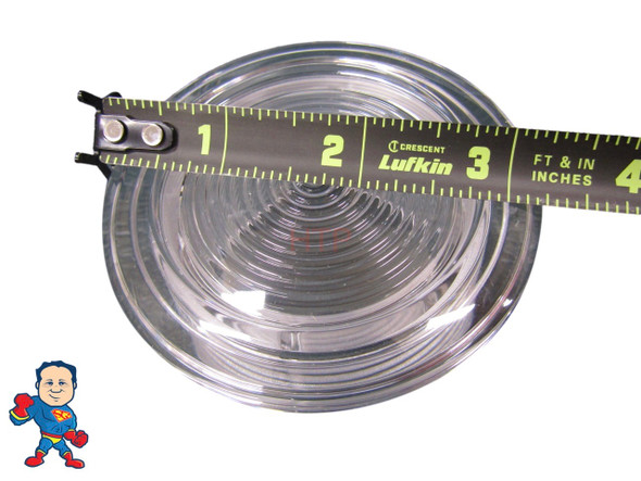Spa Hot Tub Light Lense 3 1/4" Face Replacement Part Lens 2 1/2" Hole Bulb Wire