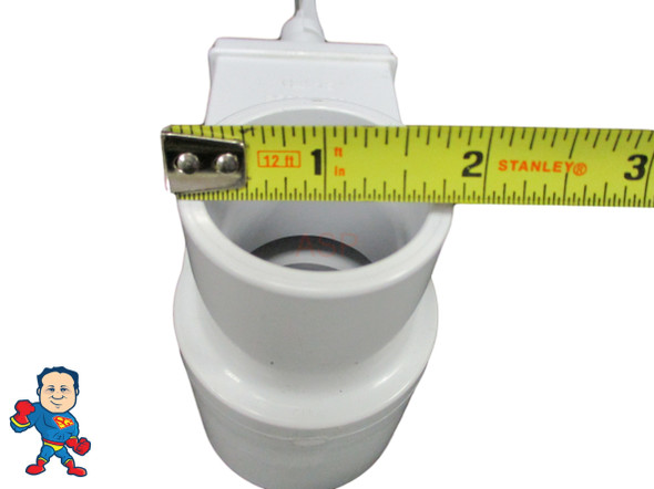 This side glues inside of a 1 1/2" Fitting that would measure about 1 7/8" Inside Diameter.. 