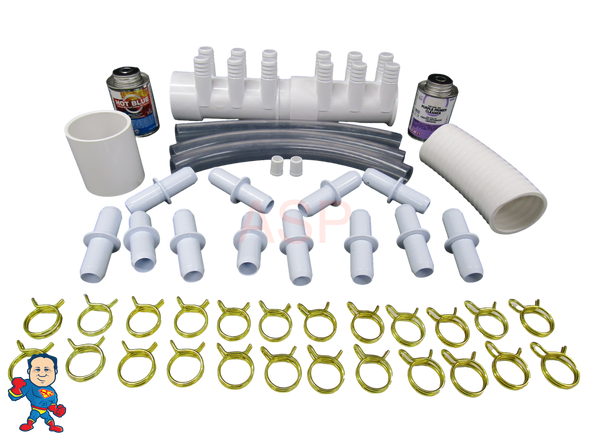 Manifold Hot Tub Spa Dead End (12) 3/4" Outlet Glue And Coupler Kit Video How To