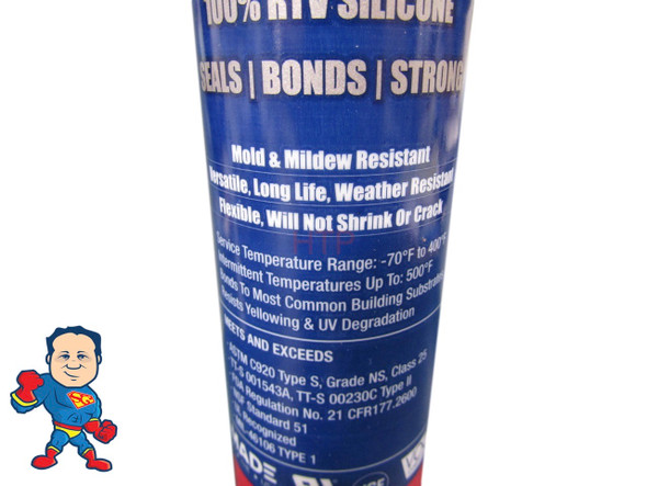 Silicone Large Tube 10.2oz Special Hot Tub Repair Formula for Sealing Fittings to the Shell