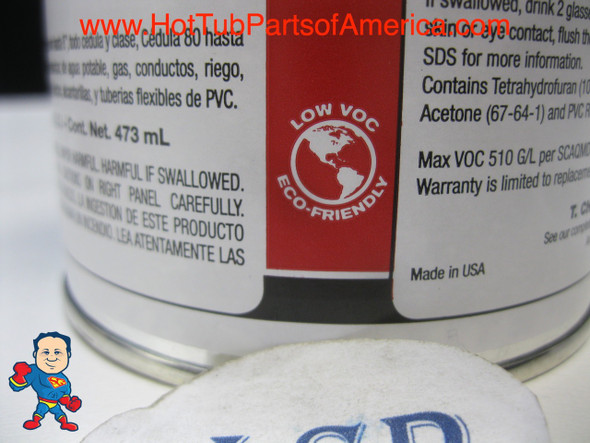 PVC Red Hot Blue Glue 16oz and Purple Primer Christy's 4oz Hot Tub Spa Video