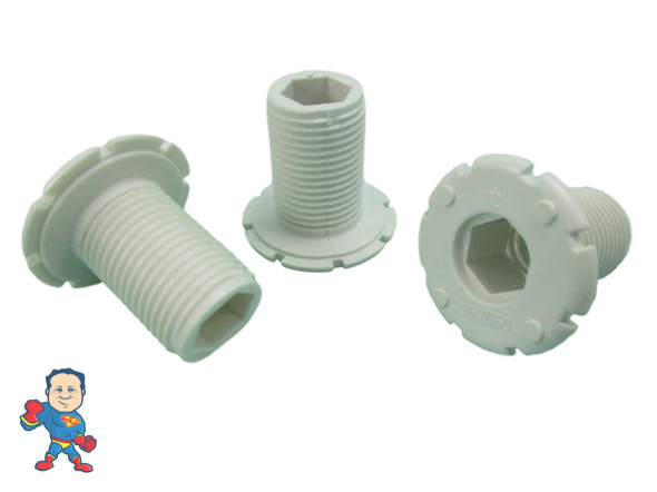 3X Spa Hot Tub 1 1/4" Air Jet Face Fitting 3/4" Thread Injector Part