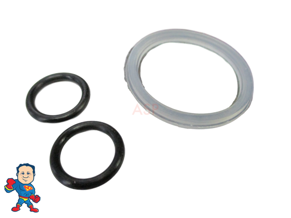 Spa Hot Tub 1" Waterfall or Neck Jet Control (3) O-Ring Kit Waterway CMP Hydroair O-Rings 