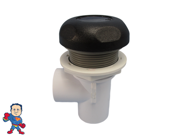 Valve Stem Gate , Waterfall or Neck Jet Control, On/Off Valve, CMP, 1" Slip x 1" Slip Single Port, Black