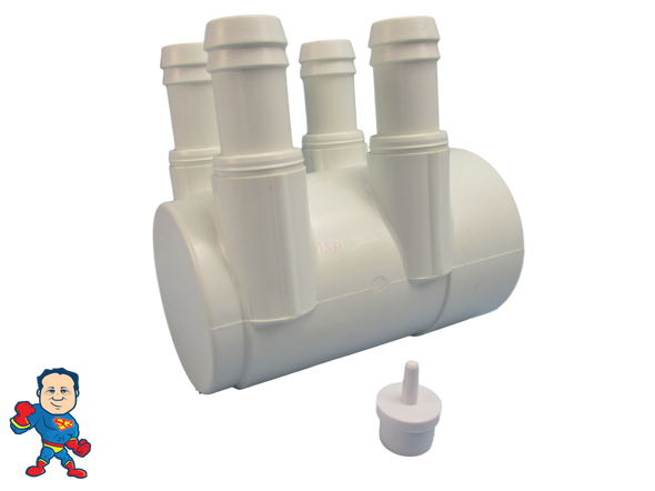 Note: This Kit features a Dead End Manifold.. We do offer this kit with an open Manifold in this store..
The manifold featured in this kit is Closed on one end the other end receives a 2" Pipe or fitting that would measure 2 3/8" OD..