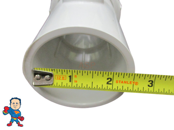 Cal Spa Safety Suction, Tee Fitting, 2" Pump Union X 2" Slip Fitting with a 1/8" MPT Tap