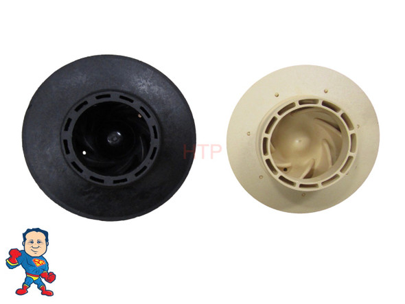 The colors can vary on the impeller and FYI the impeller sizes have changed so what you receive will be based on your Amperage and not the size of the old impeller..