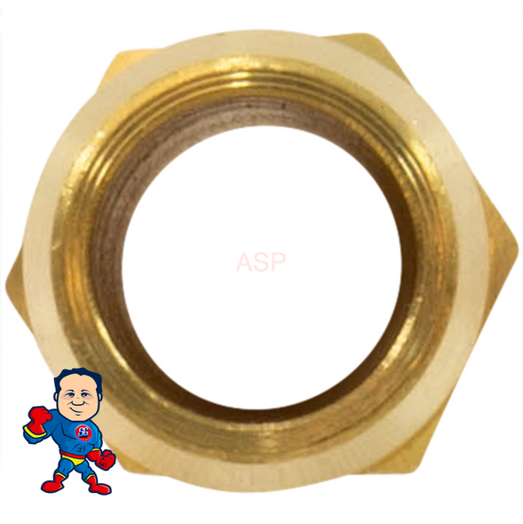 Barb Adapter, 1/8" Barb x  3/8"mpt, Brass