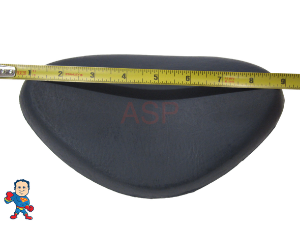 American Spa Parts Hot Tub Neck Pillow - Gray, 9.5 X 4.25, 3.75 Tabs - Infinity Raindance