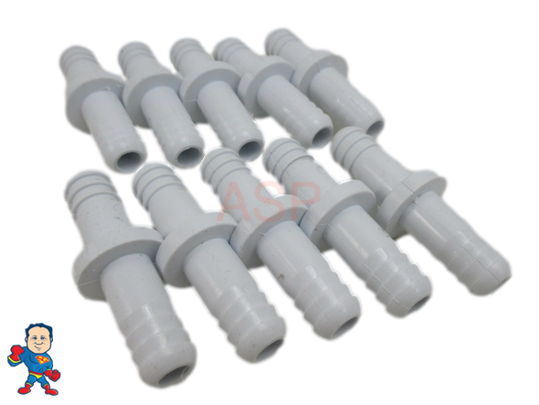 Set of (10) Barb Coupler 3/8" Barb x 3/8" Barb for 3/8" Air Line Tubing