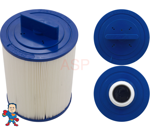 Artesian Filter Cartridge, 40sqft, 2" male pipe thread, 6" Wide , 7-5/8" Tall