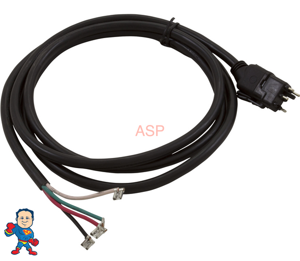 Cable and Plug, In.Link, Pump 1, 2-Speed, 15A, 230V, 8' Cord used on IN.XE and IN.XM systems Aeware Gecko