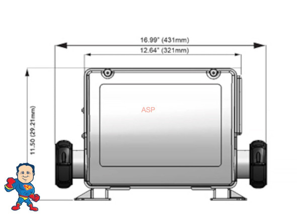 Control Retrofit Kit Balboa BP7, 2 Pump, Pump 3/Blower ,Ozone ,Light, 5.5kW, 115v/230v, with TP600 Topside