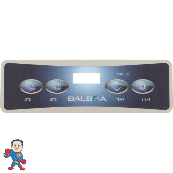 Balboa VL401 LCD Overlay Sticker, 4 Button, Jets, Jets, Temp, Light