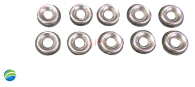 Set of (10) Cabinet Panel Screw Collets For Hot Tubs, Fits # 8 Screws, Zinc
