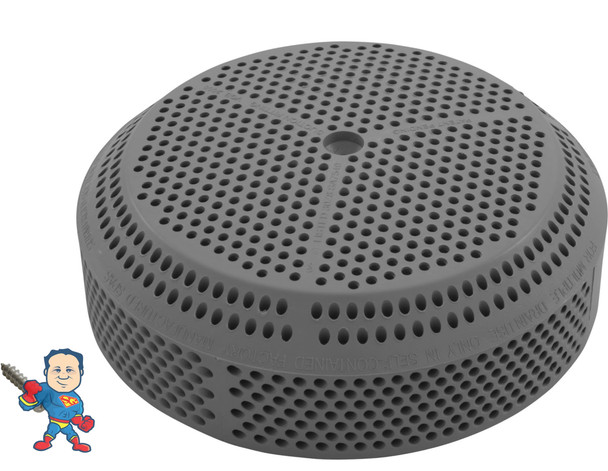 Suction Cover, G & G, 4-3/4" diameter, 211 gpm, Gray, Return