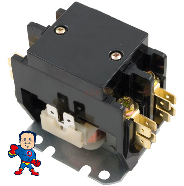 Contactor, Prod Unlimited, Dual Pole, 30A, 230v Turn On