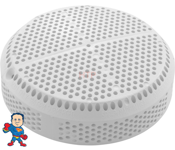 Suction Cover, Waterway, 5" Super Hi-Flo, 3-1/4" Hole Size, White