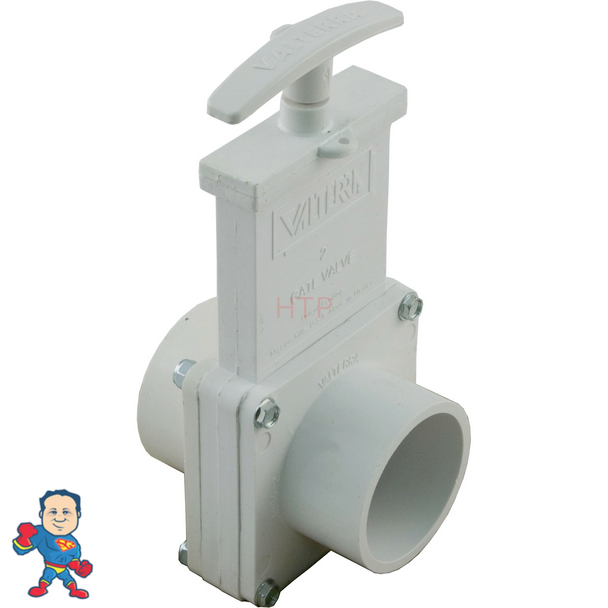 Gate Valve, 3 pc, Magic Plastics, 2"spg x 2"spg