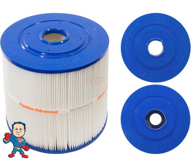 Vita Spa Filter, Cartridge, 50sqft, 1-7/8"ot, 2-3/8"ob w/slot, 8-1/2", 7-1/4"