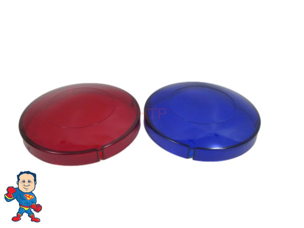 Red & Blue Lens Cover for Spa Hot Tub Light Lens 3 1/4" Video How To