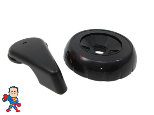 Spa Hot Tub Diverter Handle & Cap 3 3/4" Wide Black Notched Valve How to Video