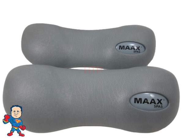 Set of (2) Maax Spa Hot Tub Neck Pillow Gray Head Rest Coleman How To Video