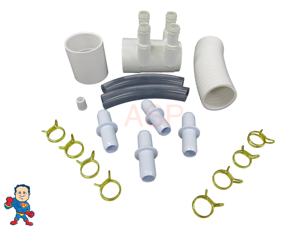 Manifold Hot Tub Spa 2" Slip x Dead End x (4) 3/4" Coupler Kit Video How To