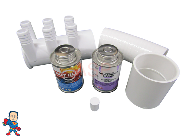 Water Manifold, Base Glue Kit , 2"spg x Dead End x (6) 3/4" Coupler Video How To