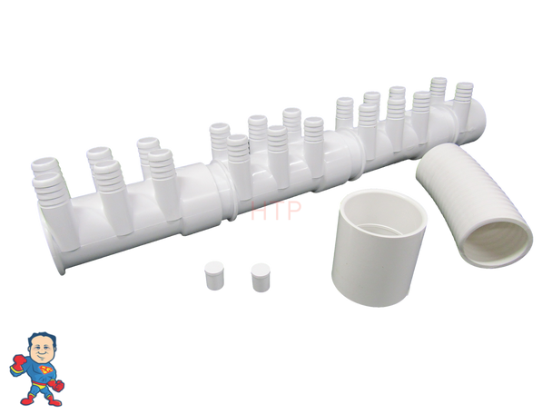 Water Manifold, Base Kit,  2" with (20) 3/4" Outputs & Coupler