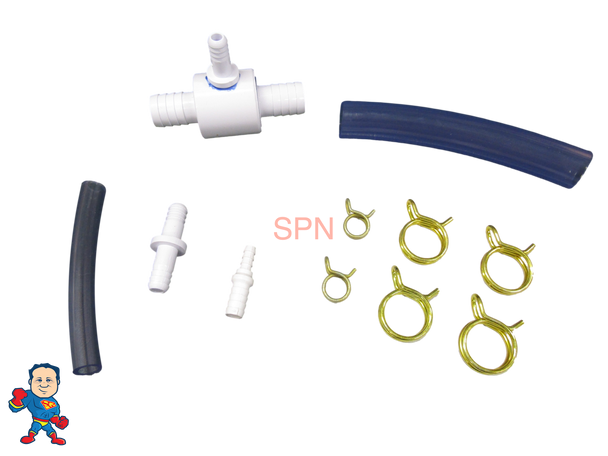 Circulation Pump Bleeder Fitting for some Watkins Hotspring Spa Hot Tub 3/4" barb x 3/4" Barb with a 3/8" Barb Connect Kit 72726