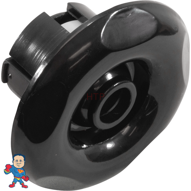 CMP 2-1/2" Spa jet, Black, 5 Scallop, Smooth