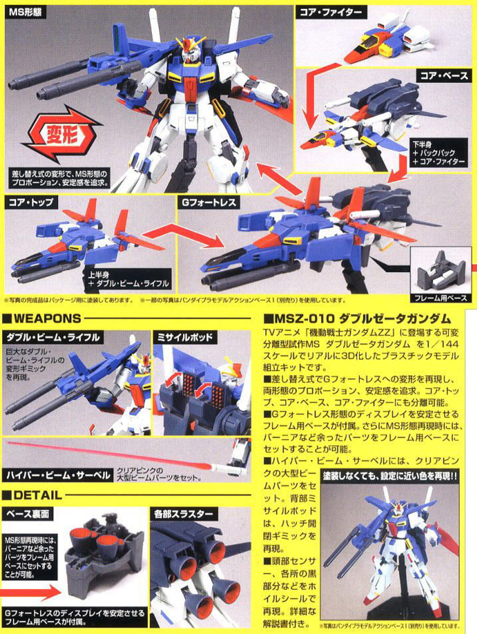 #特別限定売切セール HGUCZ・ZZガンダムシリーズ 人気のMS4機セット 111 ZZ Gundam (HGUC) - Hobbyholics