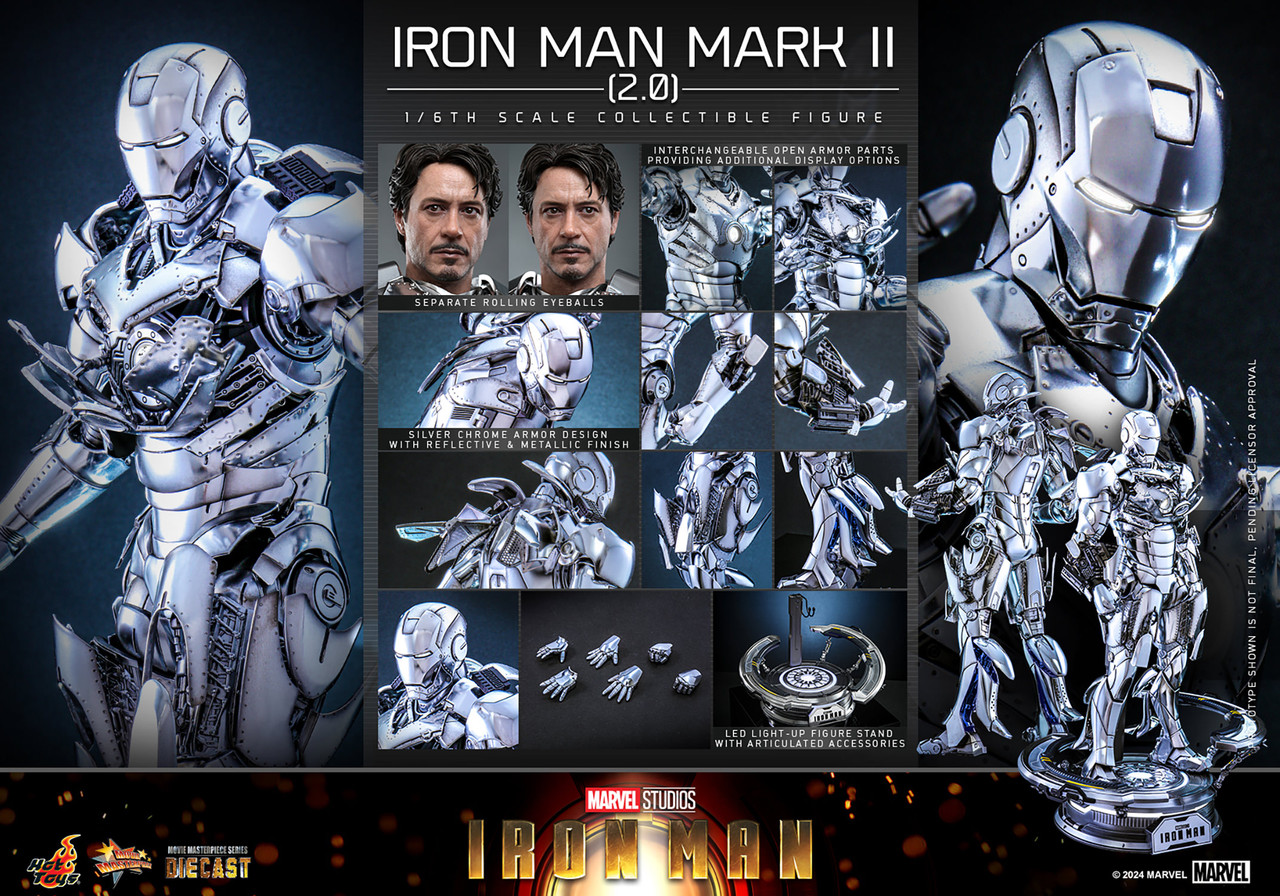 ホットトイズ MMS733 アイアンマン アイアンマン・マーク2 2.0版 ホットトイズ DIECAST アイアンマンマーク2 2.0版 レビュー