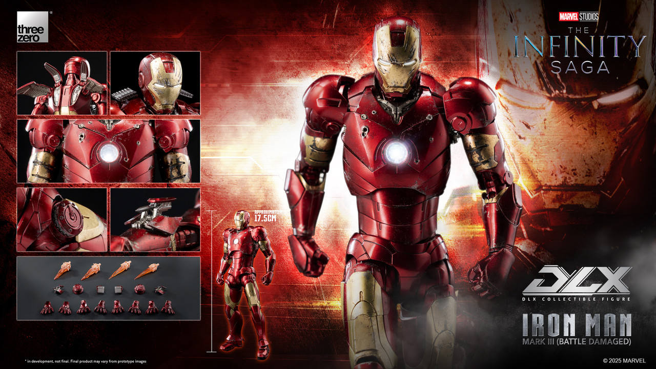 DLX Iron Man Mark 3 III [Battle Damaged] (Threezero) **PRE-ORDER**