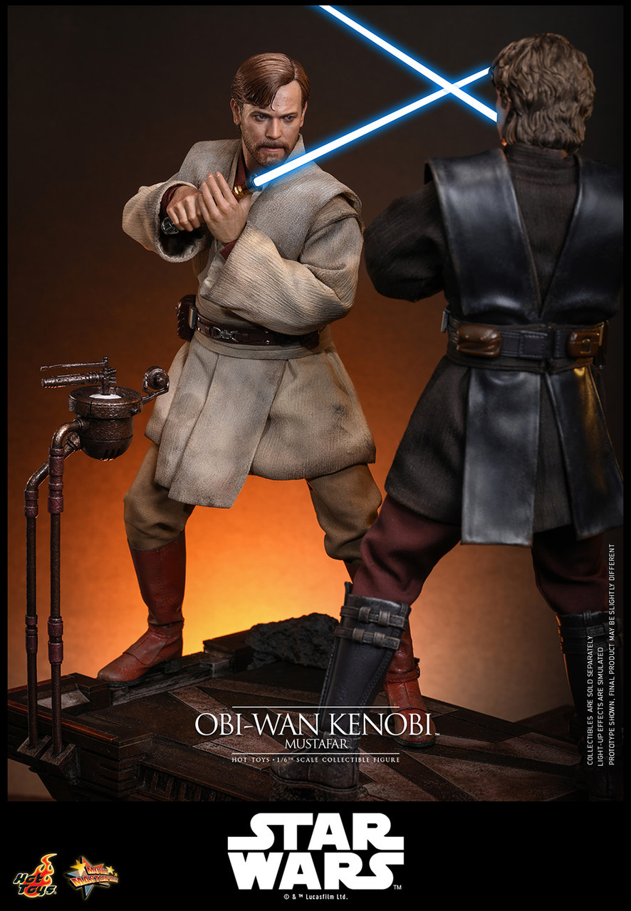 Figurine Hot Toys Star Wars Obi-Wan Kenobi 1/6 - Collection DX Avec Lightsaber LED, Hologrammes, Base Diorama - 10