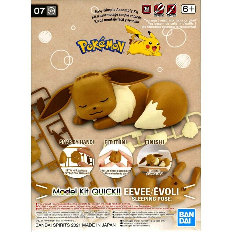 #007 Eevee [Sleeping Pose] (Pokémon Model Kit Quick!!)