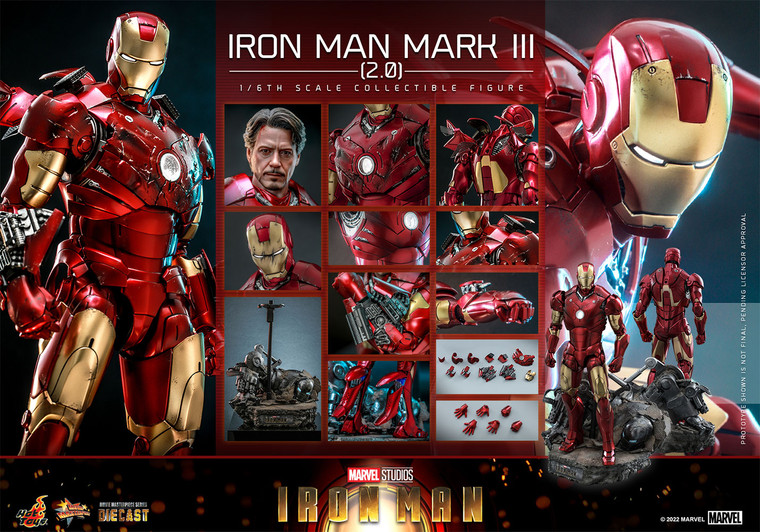 Iron Man Mark III {2.0 Ver.} 1/6 Scale Figure (Hot Toys)