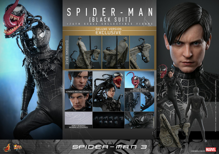Spider-Man {Black Suit} Deluxe Ver. 1/6 Scale Figure [Spider-Man 3] (Hot Toys)  **PRE-ORDER**
