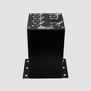 Air switch control valve tower for water truck spray systems