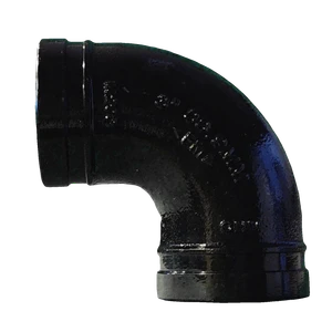 3-inch 90-degree ductile iron grooved elbow