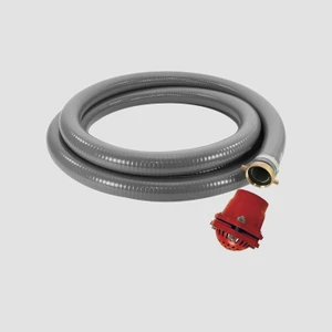 3-inch x 18-foot water suction hose kit with foot valve